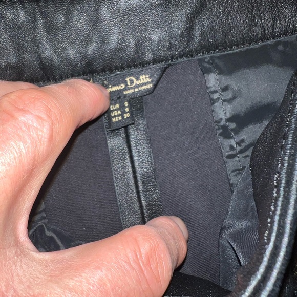 Massimo Dutti leather pants used once size 6 - Picture 6 of 10